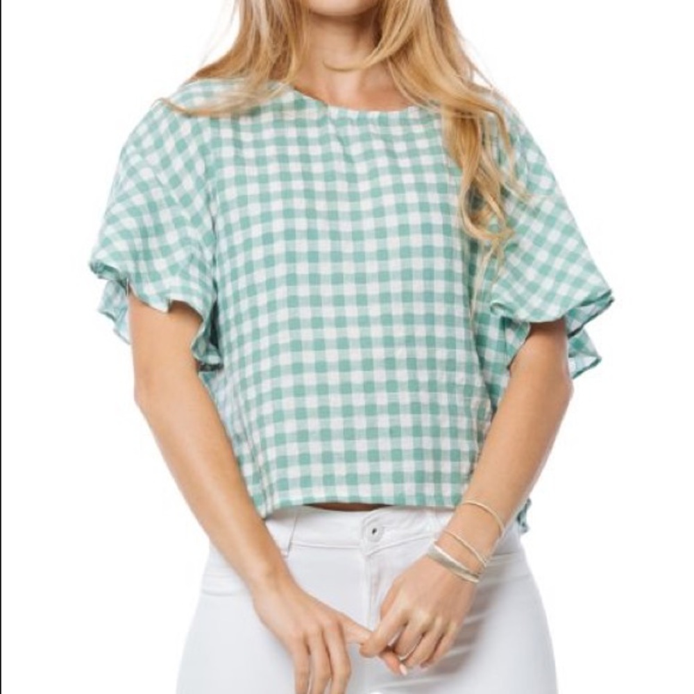 Minkpink Sage Gingham Top - Picture 3 of 8